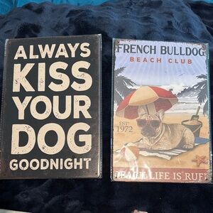 French Bulldog Beach Club Wall Art - Black and White